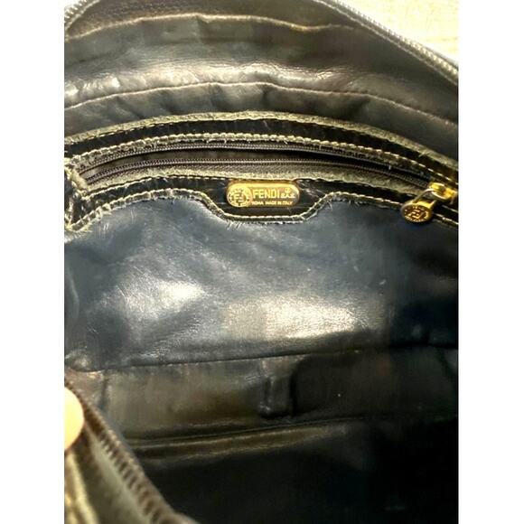 Fendi | Bags | Authentic Fendi Vintage Zucca Canvas And  Vintage Fendi Zucca FF Monogram Crossbody Camera Bag Black Leather with COA